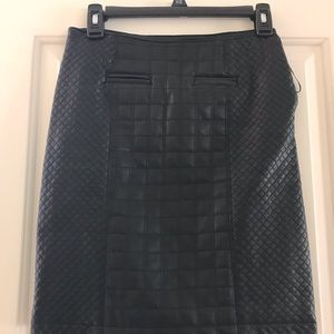 Black leather mini skirt, Ann Taylor, size 00P